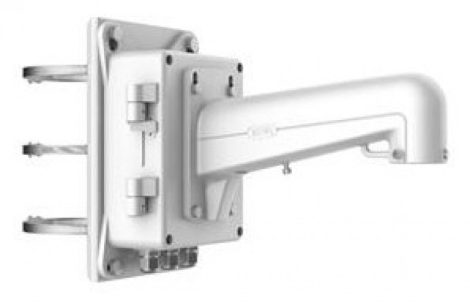 Hikvision DS-1602ZJ-box-pole Kültéri fali tartó 5 speed dómhoz; kötődobozzal; oszlopkonzollal; 67-127 mm átmérőhöz