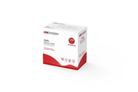 Hikvision DS-1LN6OUTPE black 305m U/UTP kábel; cat6; 305 fm; 0,515 mm rézmag; PE köpeny; 24AWG; fekete