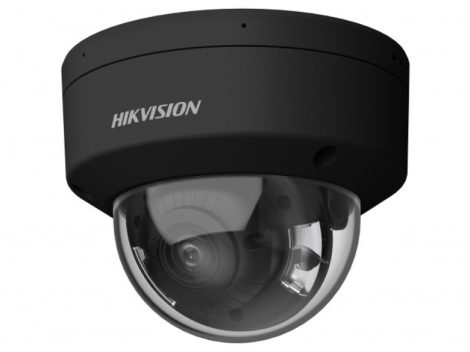 Hikvision DS-2CD2187G2-LSU-B (2.8mm)(C) 8 MP WDR fix ColorVu AcuSense IP dómkamera; láthatófény; hang I/O; riasztás I/O; mikrofon; fekete