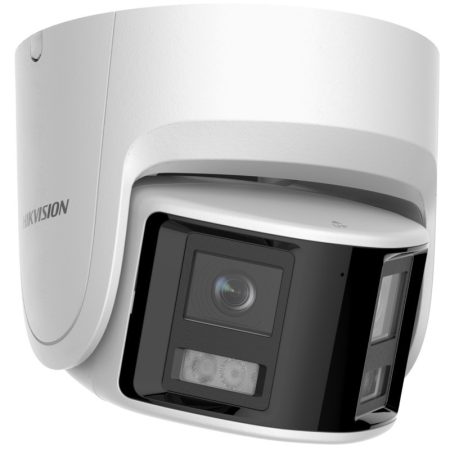 Hikvision DS-2CD2346G2P-ISU/SL(2.8mm)(C) 4 MP fix AcuSense IP panoráma turret kamera; beépített mikrofon; fény-/hangriasztás; riasztás I/O