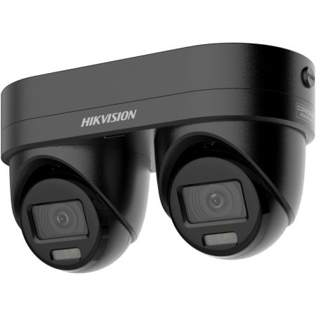 Hikvision DS-2CD2346G3D-IZ2UY/SL-B(2.8/4 4 MP AcuSense IP dual-lens turret kamera; beépített mikrofon; fény-/hangriasztás; NEMA 4X; fekete