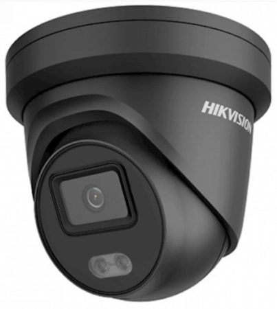 Hikvision DS-2CD2347G2-LSU/SL-B 2.8mm/C 4 MP WDR fix ColorVu AcuSense IP turret kamera; láthatófény; fény- és hangriasztás; fekete