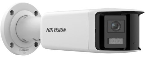 Hikvision DS-2CD2T47G2P-LSU/SL(2.8mm)(C) 4 MP ColorVu AcuSense fix IP panoráma csőkamera; mikrofon; fény/hangriasztás; hang I/O; riasztás I/O