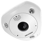   Hikvision DS-2CD63C5G0-IVS (1.29mm)(D) 12 MP 360° vandálb. IR Smart IP fisheye kamera; hang I/O; riaszás I/O; mikrofon/hangsz.; ImmerVision