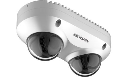 Hikvision DS-2CD6D42G0-IS (2.8mm) PanoVu Dual-Directional 4 MP EXIR IP panorámakamera; hang I/O; riasztás I/O; mikrofon