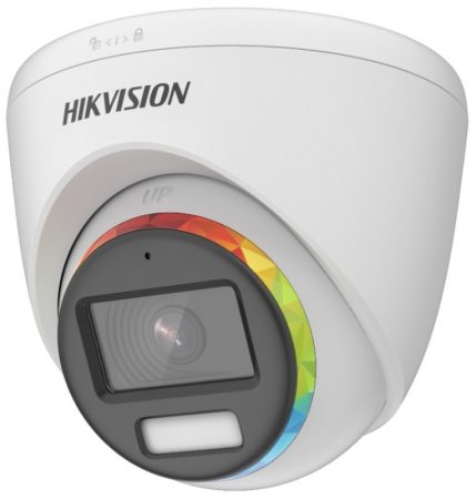 Hikvision DS-2CE72DF8T-FSLN (3.6mm) 2 MP ColorVu THD WDR fix dómkamera; fény riasztás; beépített mikrofon; koax audio
