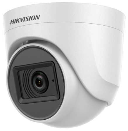 Hikvision DS-2CE76H0T-ITPFS (2.8mm) 5 MP THD fix EXIR turret kamera; TVI/AHD/CVI/CVBS kimenet; mikrofon; koax audio