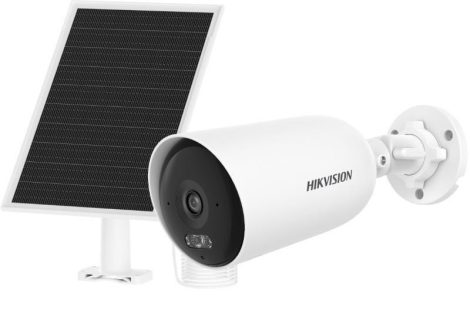 Hikvision DS-2CFS04/4G (2.8mm) 4 MP IP napelemes csőkamera; IR/láthatófény; beépített mikrofon/hangszóró; 4G Hikvision DS-2CFS04/4G (2.8mm) 4 MP IP napelemes csőkamera; IR/láthatófény; beépített mikrofon/hangszóró; 4G