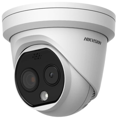 Hikvision DS-2TD1228-2/QA IP hő- (256x192) 90°x65,4° és láthatófény (4 MP) kamera; -20°C-150°C; villogó fény/hangriasztás