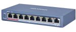   Hikvision DS-3E0109P-E (C) 9 portos PoE switch (115 W); 8 PoE + 1 uplink port; nem menedzselhető