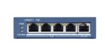   Hikvision DS-3E0505P-E 5 portos Gbit PoE switch (65 W); 4 PoE + 1 uplink port; nem menedzselhető