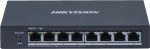   Hikvision DS-3E0508P-O 8 portos Gbit PoE switch (60 W); 4 PoE+ / 4 RJ45; nem menedzselhető