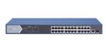   Hikvision DS-3E0526P-E 26 portos Gbit PoE switch (370 W); 24 PoE + 1 RJ45 + 1 SFP uplink port; nem menedzselhető