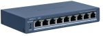   Hikvision DS-3E1309P-EI/M 9 portos PoE switch (60 W); 8 PoE + 1 uplink port; menedzselhető