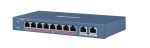   Hikvision DS-3E1310HP-EI 10 portos PoE switch (110 W); 2 HiPoE + 6 PoE+(at) + 2 uplink port; smart menedzselhető