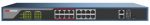   Hikvision DS-3E1318P-EI 18 portos PoE switch (230 W); 16 PoE + 2 kombinált uplink port; smart menedzselhető