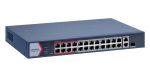   Hikvision DS-3E1326P-EI/M 26 portos PoE switch (230 W); 24 PoE + 1 kombinált uplink port + 1 uplink port; menedzselhető