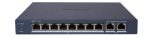   Hikvision DS-3E1510P-EI/M 10 portos PoE switch (60 W); 8 PoE + 2 RJ45 uplink port; menedzselhető