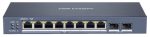   Hikvision DS-3E1510P-SI 10 portos Gbit PoE switch (110 W); 8 PoE + 2 SFP uplink port; smart menedzselhető