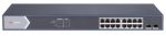   Hikvision DS-3E1518P-SI 18 portos Gbit PoE switch (225 W); 16 PoE + 2 SFP uplink port; smart menedzselhető