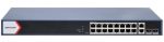   Hikvision DS-3E1520P-EI/M 20 portos Gbit PoE switch (125 W); 16 PoE +2 RJ45 uplink port +2 SFP uplink port; menedzselhető