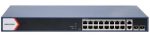   Hikvision DS-3E1520P-EI 20 portos PoE switch (230 W); 16 PoE + 2 RJ45 uplink port + 2 SFP uplink port; menedzselhető