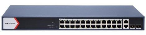 Hikvision DS-3E1528P-EI 28 portos Gbit PoE switch (370 W); 24 PoE +/ 2 RJ45 + 2 SFP uplink port; smart menedzselhető Hikvision DS-3E1528P-EI 28 portos Gbit PoE switch (370 W); 24 PoE +/ 2 RJ45 + 2 SFP uplink port; smart menedzselhető
