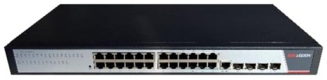 Hikvision DS-3E2528(B) 28 portos switch; 24 Gbit port + 4 SFP uplink port; teljesen menedzselhető