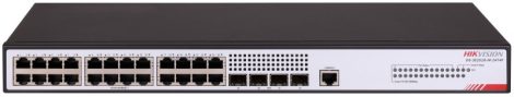 Hikvision DS-3E2528-HI-24T4F 28 portos switch; L3; 24 1000M RJ45 + 4 1000M SFP; menedzselhető