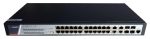   Hikvision DS-3E2528P(B) 28 portos gigabit PoE switch (370 W); 24 PoE + 4 combo uplink port; teljesen menedzselhető