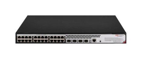 Hikvision DS-3E2528P-H 28 portos gigabit PoE switch (370 W); 24 PoE+ / 4 SFP uplink port; menedzselhető