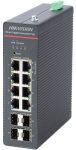   Hikvision DS-3T1512HP-SI-8P4F/No Power 12 portos ipari Gbit PoE switch (300 W); 8 PoE+ / 4 SFP uplink; menedzselhető