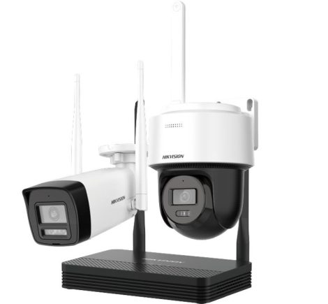 Hikvision DS-J142I/NKS422W03H IP SOHO kamera szett; 4 csatornás NVS+1 db DS-2CV1023G2-LIDWF(2.8mm)(B)+DS-2DE2C200MWG/W(2.8mm)
