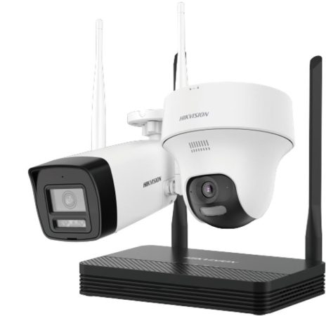 Hikvision DS-J142I/NKS424W02H IP SOHO kamera szett; 4 csatornás NVS+DS-2CV1043G2-LIDWF(2.8mm)(B)+DS-2CV1F43G2-LIDWF(2.8mm)(B)