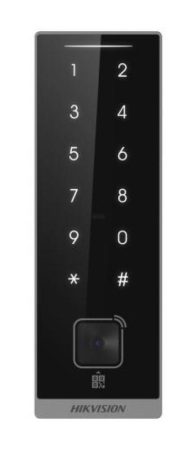 Hikvision DS-K1105EMKB-QR Kártyaolvasó EM, Mifare (13.56 MHz); RS485 vagy Wiegand kimenet; QR kód olvasó; PIN, Bluetooth