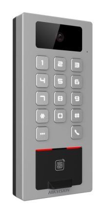 Hikvision DS-K1T502DBFWX-CE1 Beléptető vezérlő terminál kamerával; Mifare, DESfire és ujjnyomat hitelesítés; IP65; IK09; WiFi
