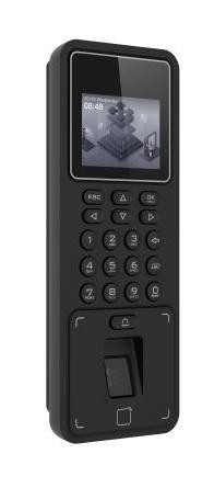 Hikvision DS-K1T808MFWX Beléptető vezérlő terminál; 2.4 LCD kijelző; Mifare hitelesítéssel; ujjlenyomat olvasó; PIN; WiFi
