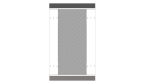  Hikvision DS-K3B601-BASE650-S Talapzat DS-K3B501 és DS-K3B601 gyorskapuhoz; 1775 mm x 1050 mm x 35 mm