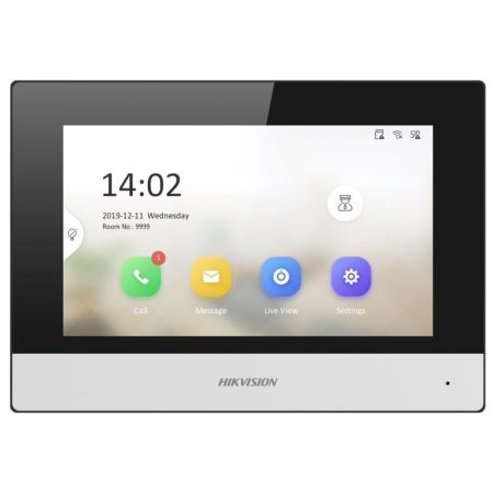 Hikvision DS-KH6320-TE1 (B) IP video-kaputelefon beltéri egység; 7 LCD kijelző; 1024x600 felbontás Hikvision DS-KH6320-TE1 (B) IP video-kaputelefon beltéri egység; 7 LCD kijelző; 1024x600 felbontás
