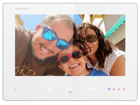 Hikvision DS-KH7300EY-WTPE2/White Kétvezetékes HD video-kaputelefon beltéri egység; 7 TFT kijelző; 1024x600 felbontás; WiFi; fehér Hikvision DS-KH7300EY-WTPE2/White Kétvezetékes HD video-kaputelefon beltéri egység; 7 TFT kijelző; 1024x600 felbontás; WiFi; fehér