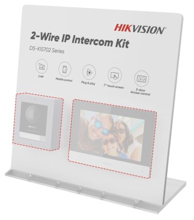 Hikvision DS-KIS702Y-D Bemutató fal DS-KIS702Y kétvezetékes IP video-kaputelefon szetthez