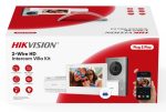   Hikvision DS-KIS705EY Kétvezetékes HD video-kaputelefon szett; kültéri; fehér beltéri; disztributor