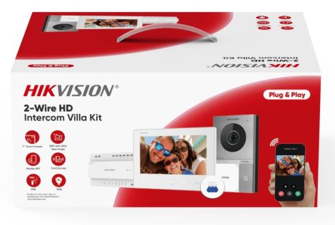Hikvision DS-KIS705EY Kétvezetékes HD video-kaputelefon szett; kültéri; fehér beltéri; disztributor