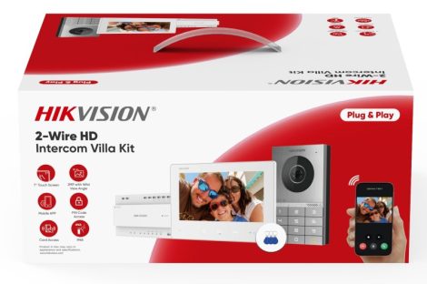 Hikvision DS-KIS706EY Kétvezetékes HD video-kaputelefon szett; kültéri; fehér beltéri; disztributor