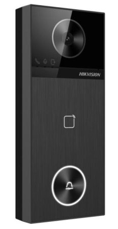 Hikvision DS-KV6114-WBE1 Egylakásos IP video-kaputelefon kültéri egység; kártyaolvasóval; WiFi; Bluetooth; PoE