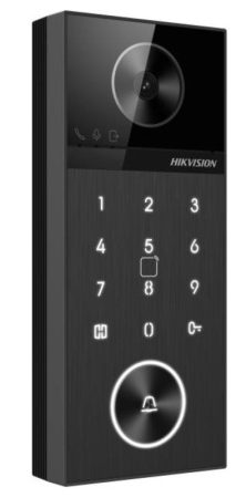 Hikvision DS-KV6124-E1 Egylakásos IP video-kaputelefon kültéri egység; kártyaolvasóval; PIN; IR-megvilágítás; PoE