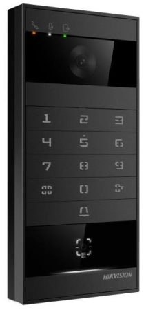 Hikvision DS-KV8114-KWQE1 IP video-kaputelefon kültéri egység; WiFi; arcfelismerés; Mifare, DesFire; Bluetooth; QR kód olv Hikvision DS-KV8114-KWQE1 IP video-kaputelefon kültéri egység; WiFi; arcfelismerés; Mifare, DesFire; Bluetooth; QR kód olv