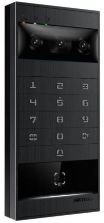 Hikvision DS-KV8114T-KWQE1 IP video-kaputelefon kültéri egység; WiFi; arcfelismerés; Mifare, DesFire; Bluetooth; QR kód olv Hikvision DS-KV8114T-KWQE1 IP video-kaputelefon kültéri egység; WiFi; arcfelismerés; Mifare, DesFire; Bluetooth; QR kód olv