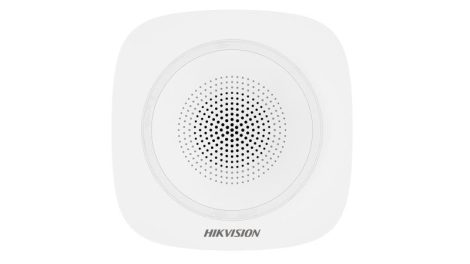Hikvision DS-PS1-I-WE(B)/RED Vezeték nélküli beltéri sziréna AXPro központokhoz; 110 dB; 868 MHz; 3x CR123A; piros