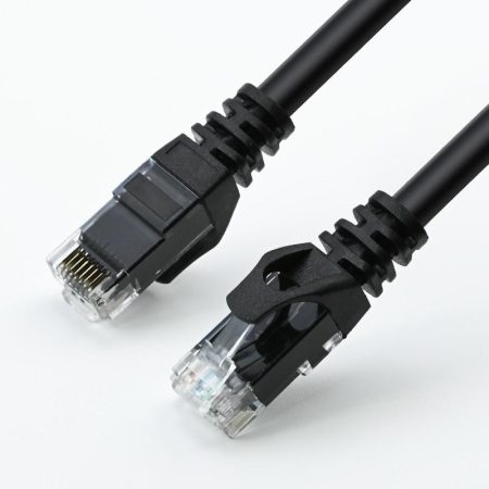 Nestron NCN-P1C6AU-1CBK UTP patch kábel; Cat6A; réz; fekete; 1 m